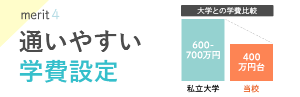 通いやすい学費設定