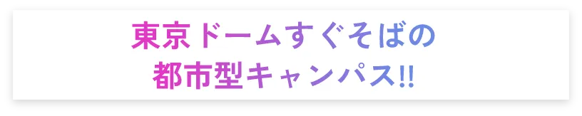 東京ドームすぐそばの都市型キャンバス