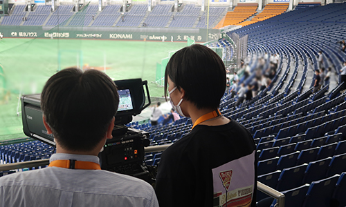 東京ドーム見学イベントの風景