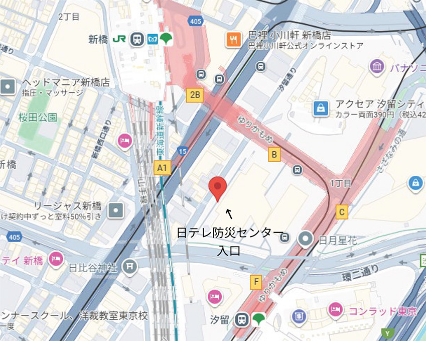 日テレ集合場所マップ